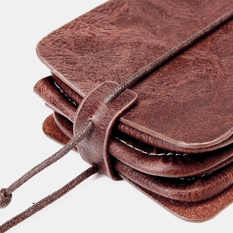 Męski Portfel Wielofunkcyjny Vintage Bifold Short Multi-card Slot Card Holder Portmonetka Klip Na Pieniądze