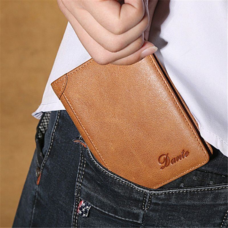 Męski Portfel Z Prawdziwej Skóry W Stylu Vintage Slim Etui Na Pieniądze Z 11 Miejscami Na Karty