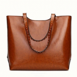 Damska Torebka Ze Skóry Olejnej Torba Retro Crossbody