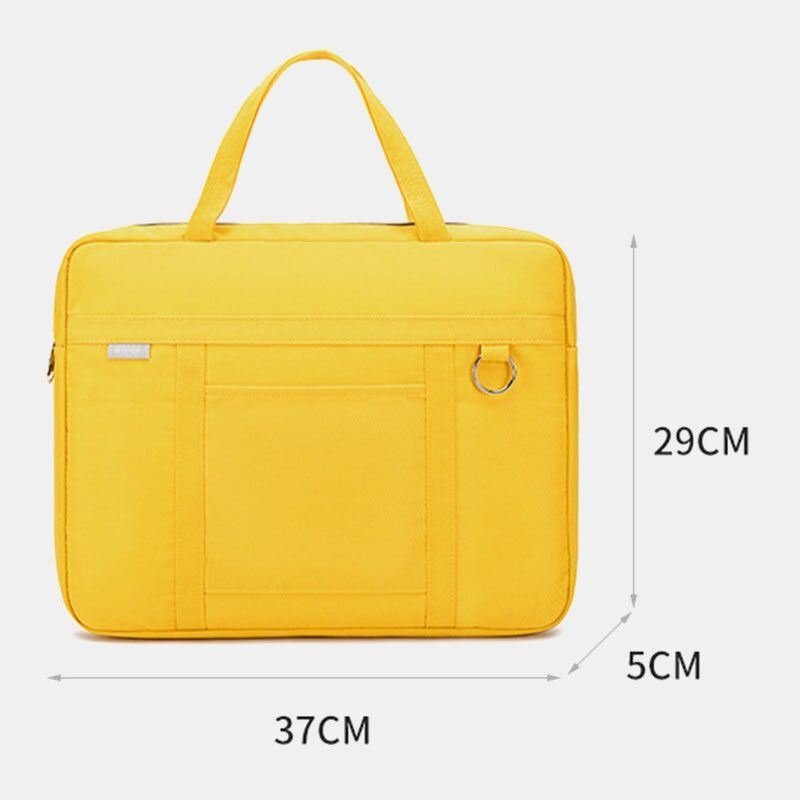 Damska Unisex Prosta 14-calowa Torba Na Laptopa Torebka Z Wieloma Kieszeniami Wodoodporna Odporna Na Wstrząsy Torba Na Ramię Do Walizki