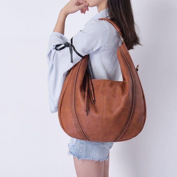 Kobiety Pu Skórzana Torebka W Stylu Vintage Torebka Na Ramię