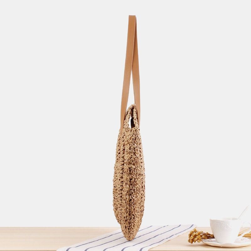 Kobiety Simplicity Stripe Bag Torebki Tote Retro Torba Plażowa