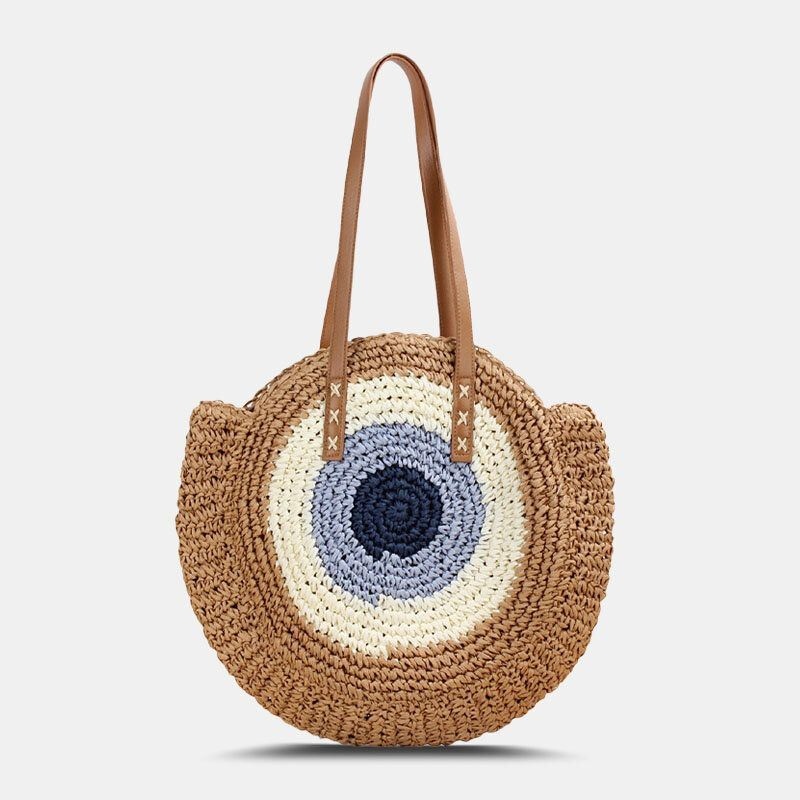 Kobiety Simplicity Stripe Bag Torebki Tote Retro Torba Plażowa
