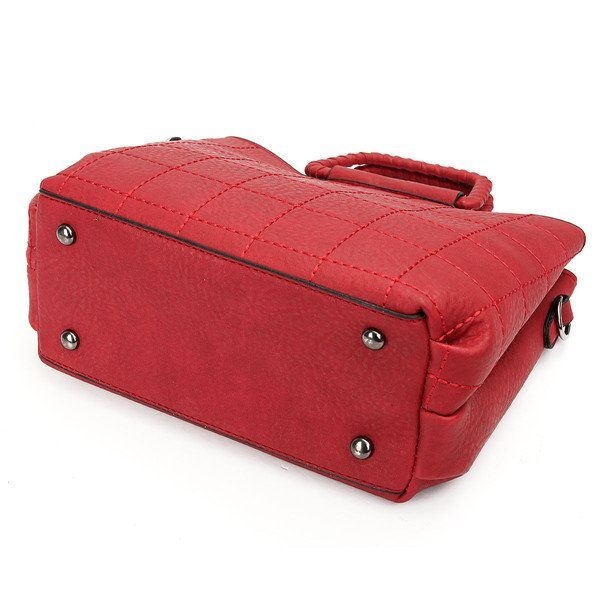 Retro Kobiety Pu Skórzane Torebki Plaid Bear Damskie Elgant Torby Na Ramię Torby Crossbody