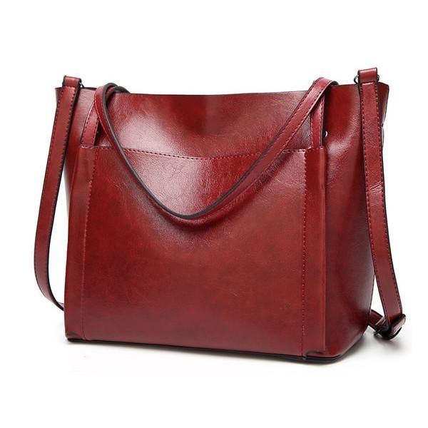 Torebki Damskie Ze Skóry Olejowej Torby Na Ramię W Stylu Vintage Pojemność Torebki Crossbody