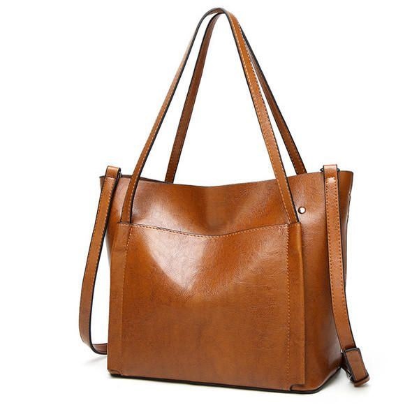 Torebki Damskie Ze Skóry Olejowej Torby Na Ramię W Stylu Vintage Pojemność Torebki Crossbody