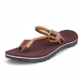 Męskie Buty Na Co Dzień Ze Skóry Pu Z Zapięciem Na Palce I Klapki Na Plażę
