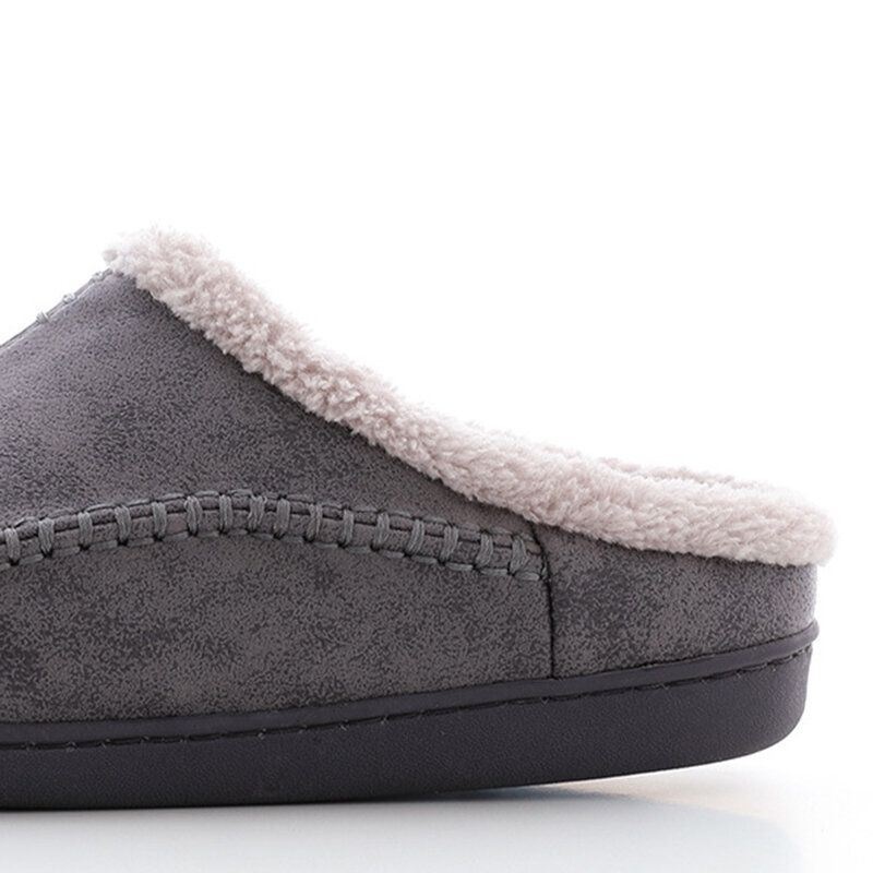 Męskie Ciepłe Podszyte Slip On Home Casual Zimowe Kapcie