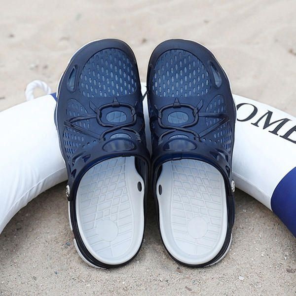 Męskie Oddychające Klapki Plażowe W Deszczowe Dni
