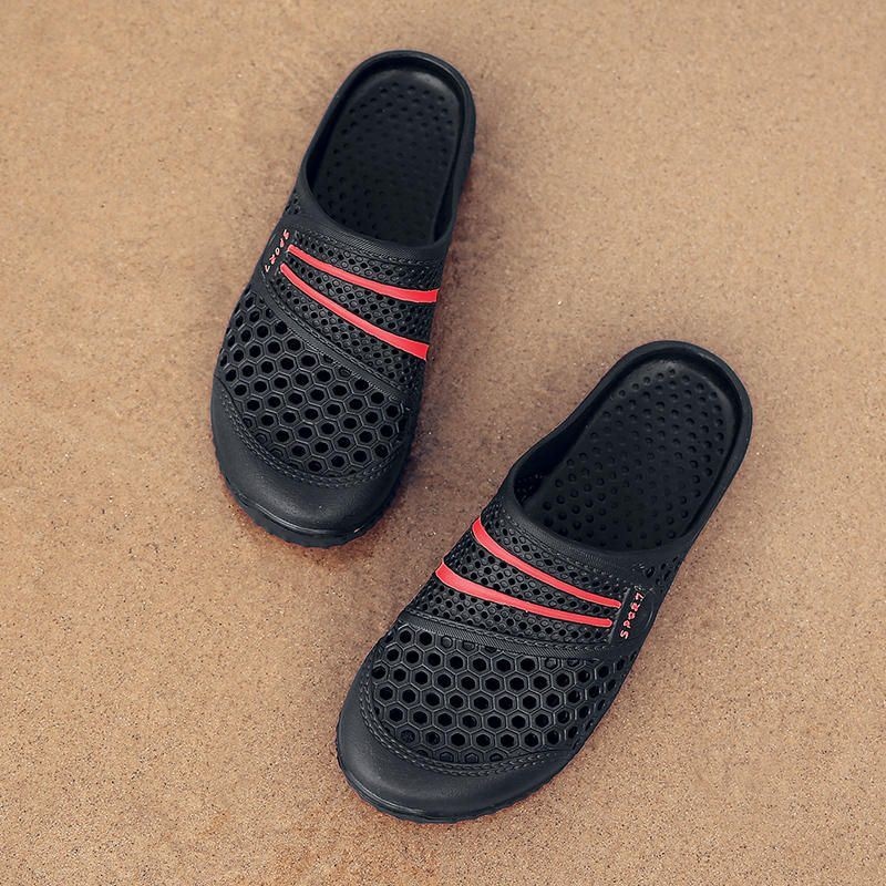 Męskie Wydrążone Kapcie Na Zewnątrz Rainy Days Beach Shoes