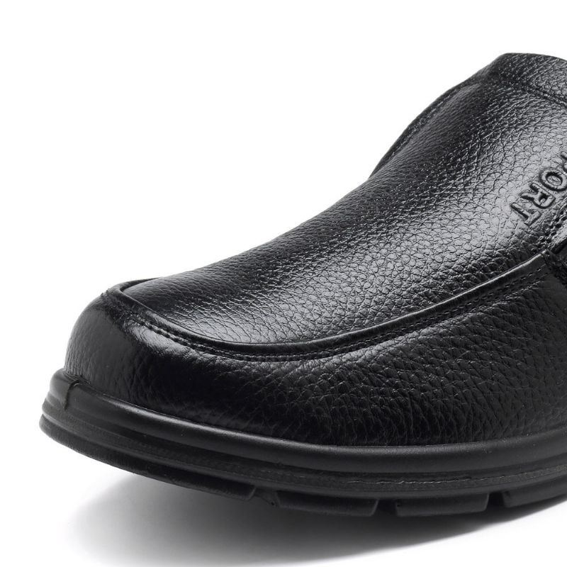 Mężczyźni Casual Business Wygodne Buty Z Prawdziwej Skóry Wsuwane Na Oksfordzie