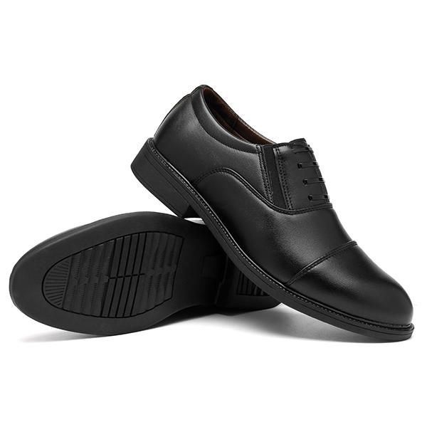 Mężczyźni Wygodne Casual Business Elastyczna Opaska Pu Leather Slip On Formalne Buty
