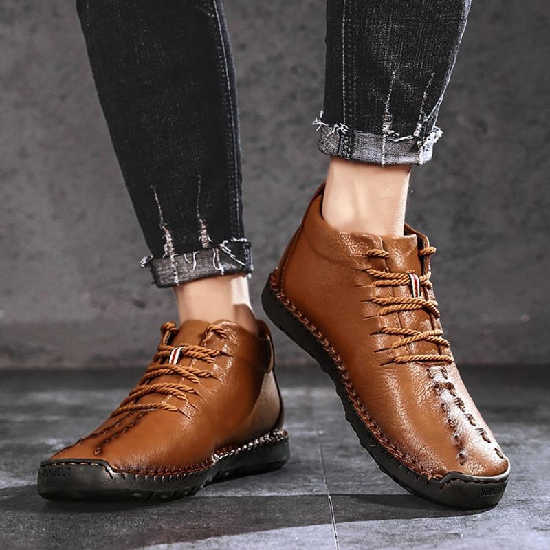 Męska Miękka Skóra Z Mikrofibry Business Casual Office Oxfords