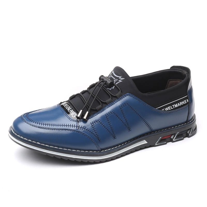 Męska Skóra Dwoinowa Ze Skóry Bydlęcej Spicing Elastyczne Casual Business Oxfords