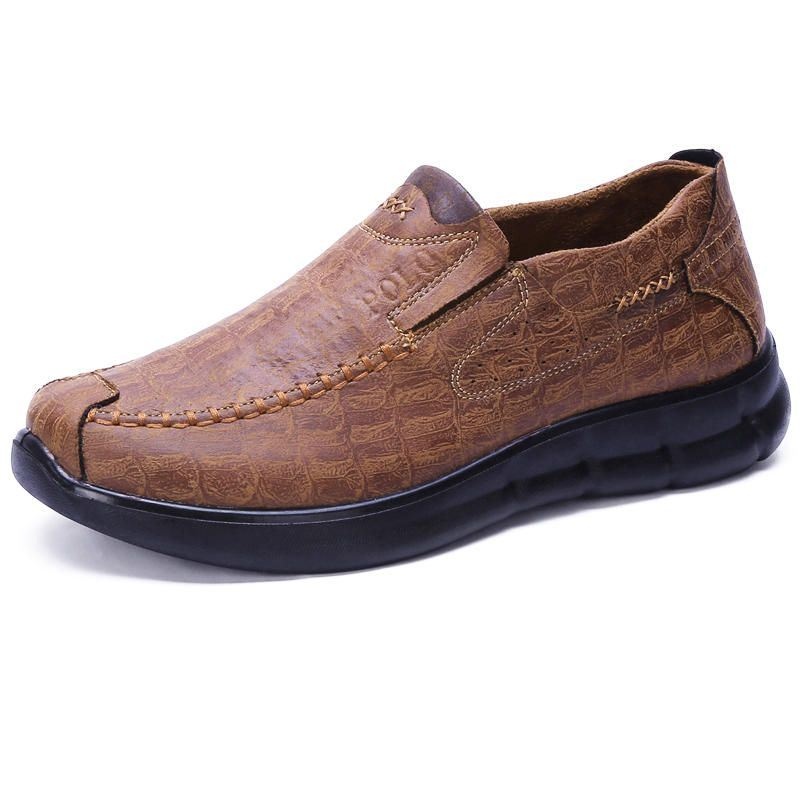 Męska Wygodna Podeszwa Casual Slip On Miękkie Oksfordzie Z Mikrofibry