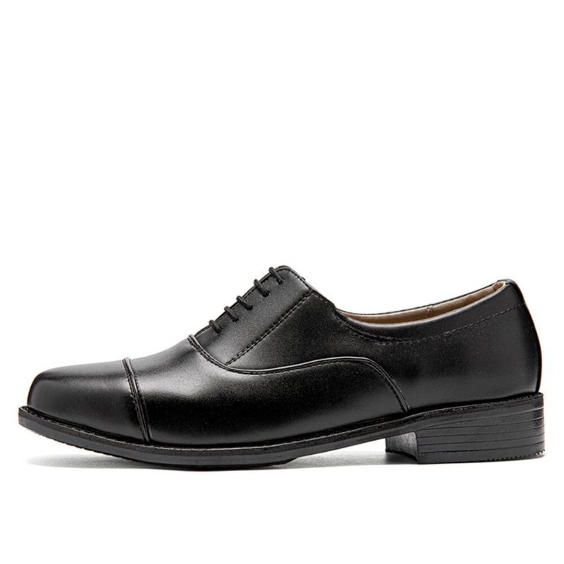 Męskie Buty Z Mikrofibry Antypoślizgowe Formalne Sznurowane Buty Wizytowe