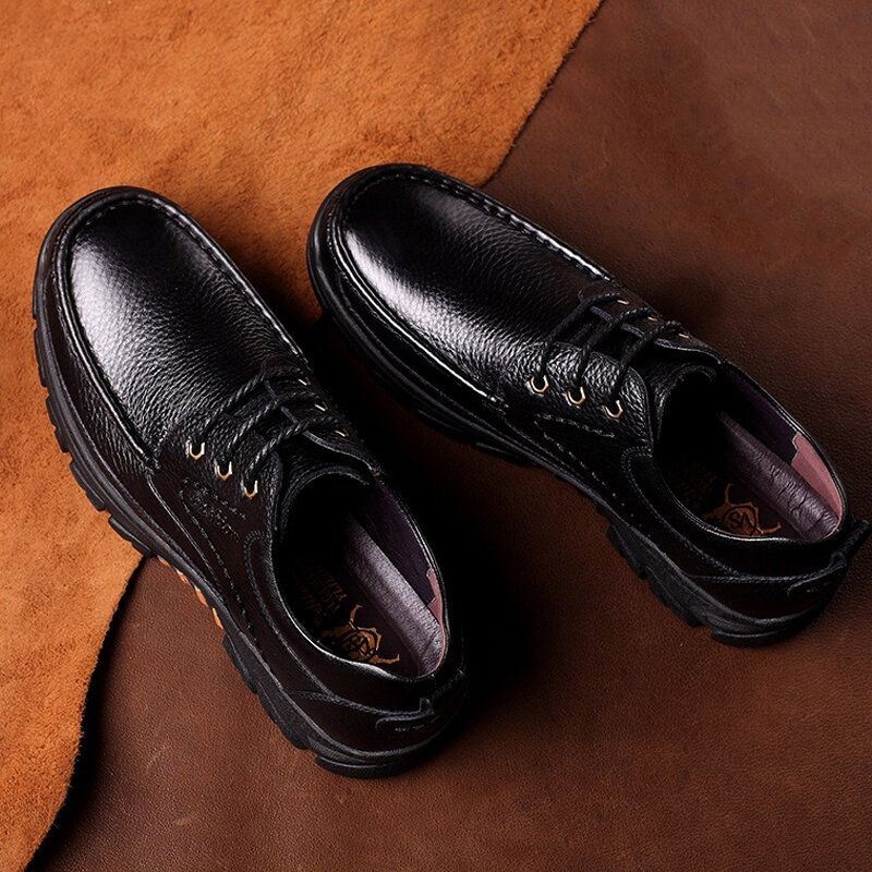 Męskie Oryginalne Skórzane Miękkie Wkładki Antypoślizgowe Casual Business Oxfords