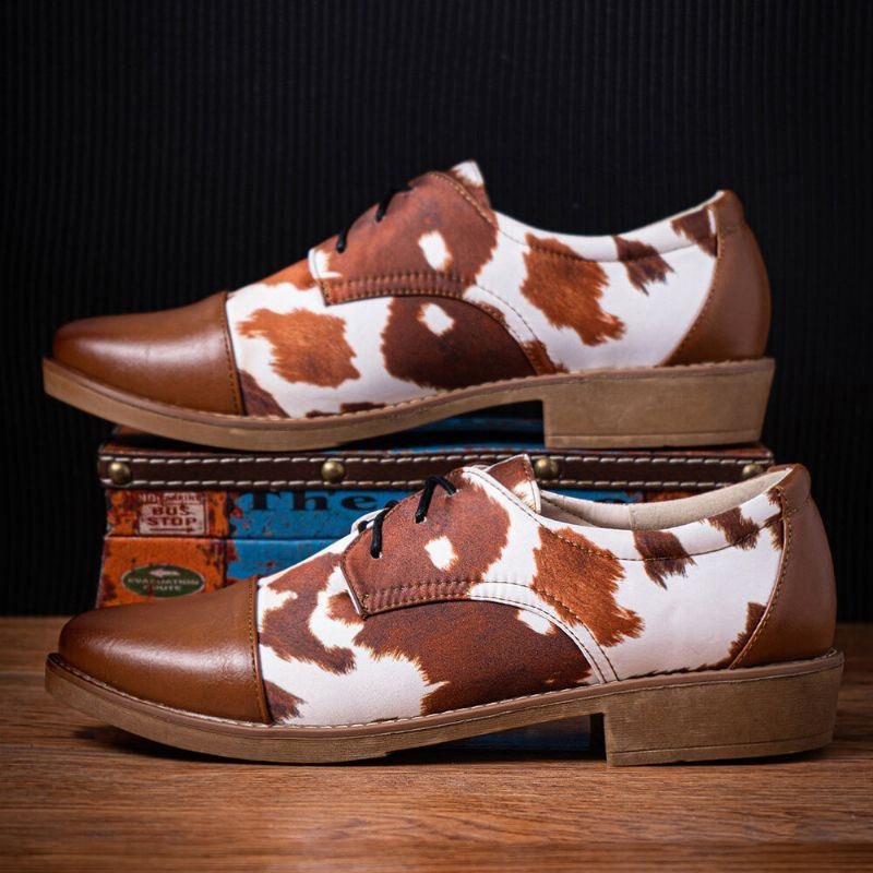 Męskie Skórzane Buty Z Mikrofibry Przyprawiające Sznurowane Buty Biznesowe