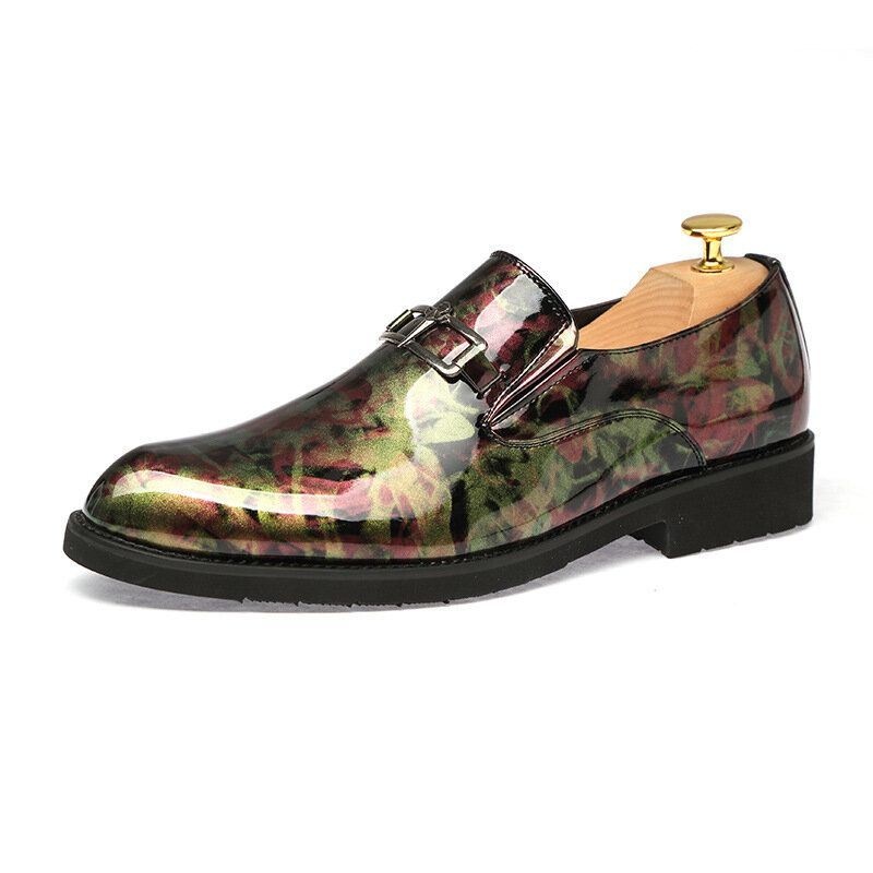 Męskie Szpiczaste Noski Oddychające Antypoślizgowe Buty W Stylu Vintage Business Casual Dress
