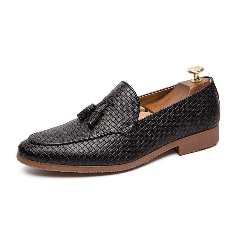 Męskie Tkane Detale Tassel Decor Wygodne Wsuwane Business Casual Delikatne Buty