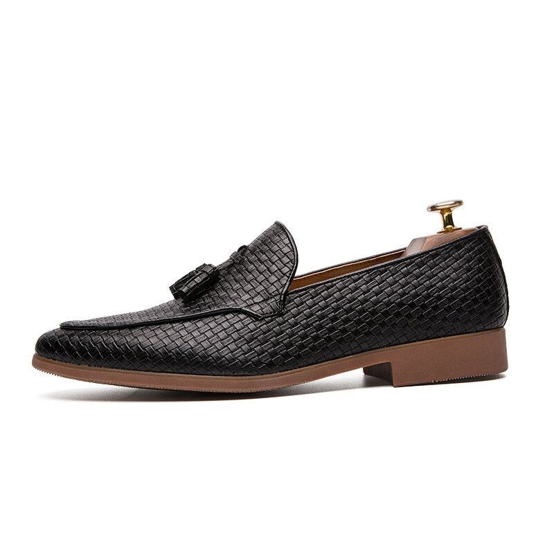 Męskie Tkane Detale Tassel Decor Wygodne Wsuwane Business Casual Delikatne Buty