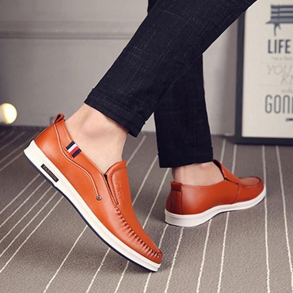 Męskie Wygodne Wygodne Buty Z Prawdziwej Skóry Oksfordzie