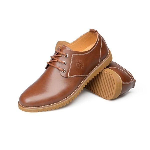 Nowe Męskie Buty Na Co Dzień Płaskie Oddychające Skórzane Buty
