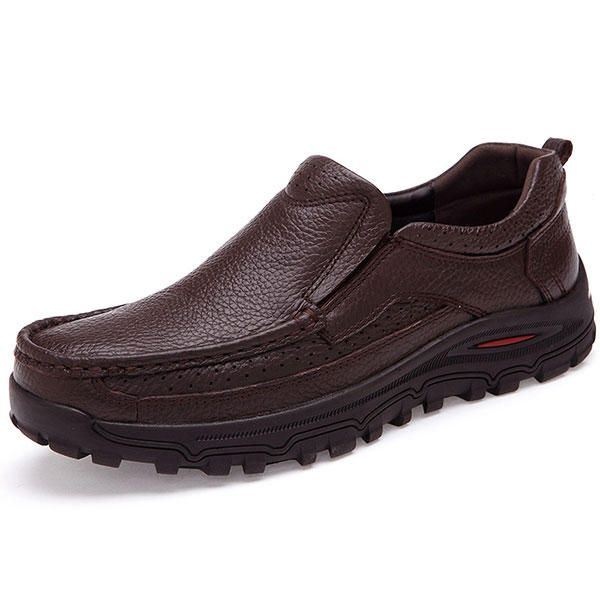 Nowi Mężczyźni Casual Oddychająca Skóra Miękkie Wygodne Buty Biznesowe