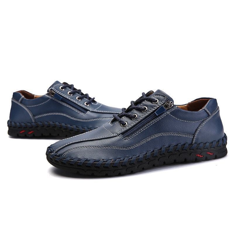Oksfordzie Męskie Z Prawdziwej Skóry Business Casual