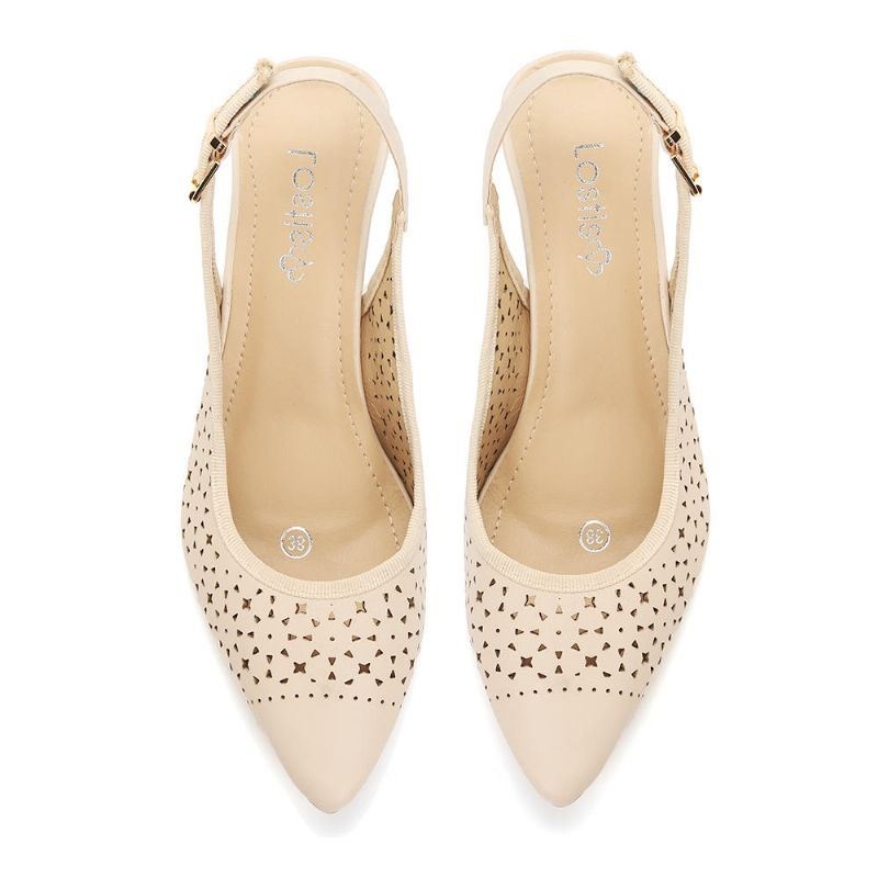 Kobiety Hollow Out Pointed Toe Slingback Eleganckie CZółenka Biurowe