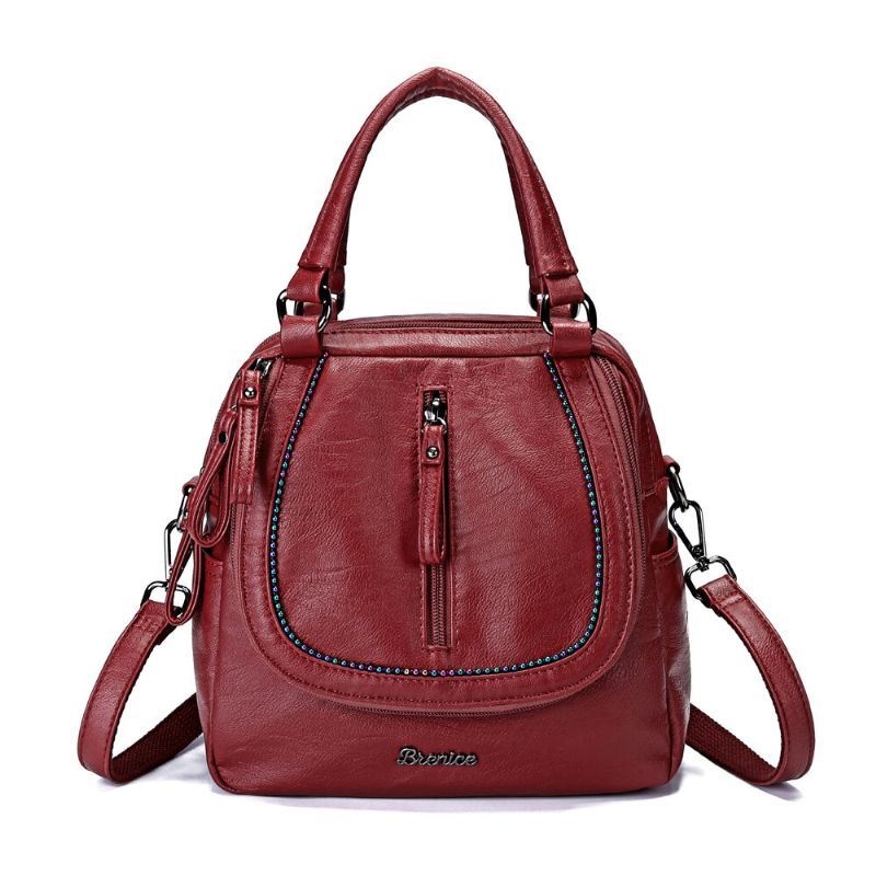 Damska Wielofunkcyjna Miękka Torebka W Stylu Vintage CZeski Plecak Na Ramię Crossbody
