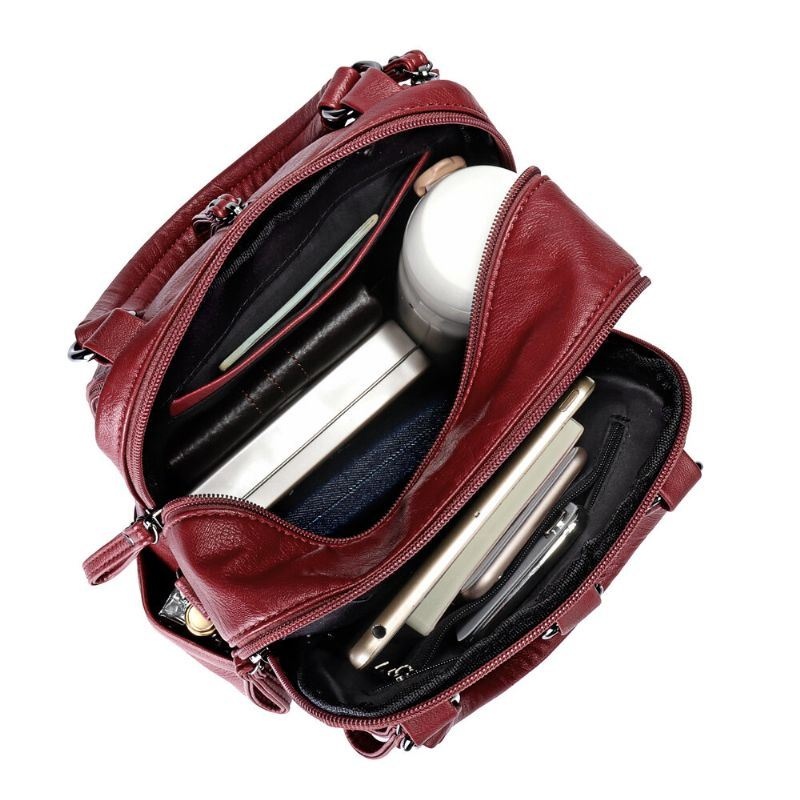 Damska Wielofunkcyjna Miękka Torebka W Stylu Vintage CZeski Plecak Na Ramię Crossbody