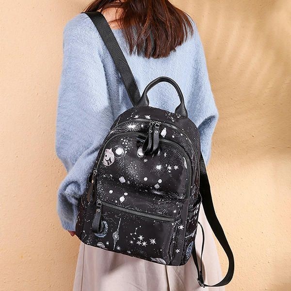 Damski Plecak Oxford O Dużej Pojemności Starry Sky Pattern