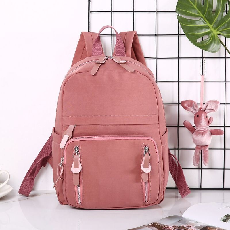 Kobiety Casual Nylon Podstawowy Plecak Szkolny Na Co Dzień