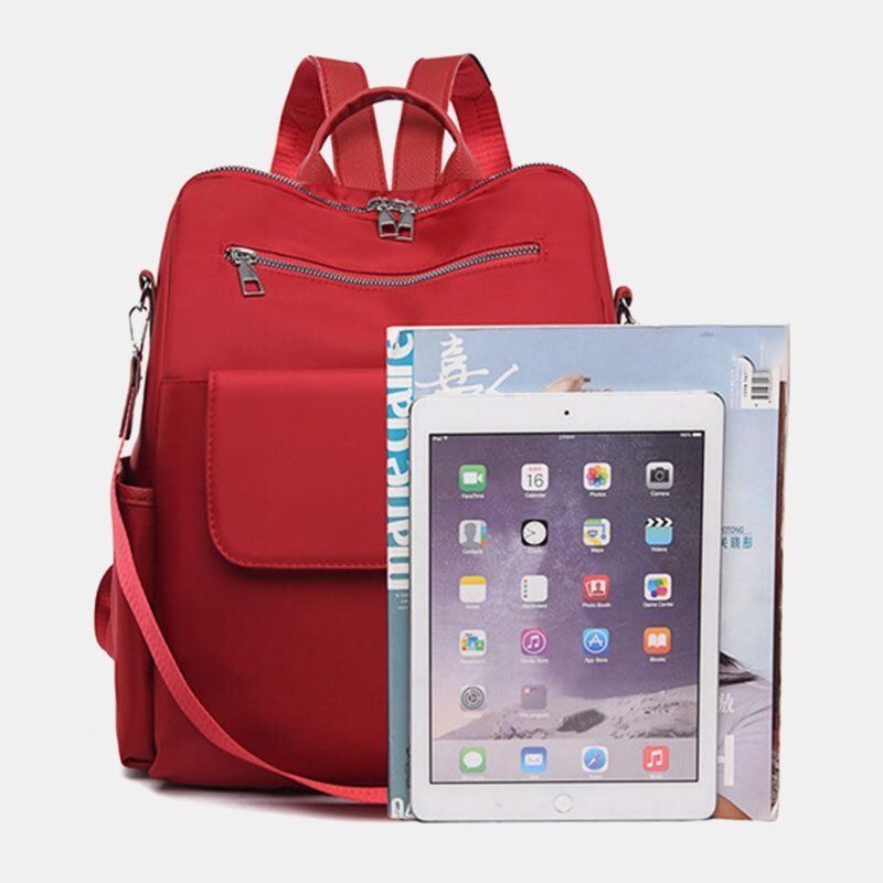 Kobiety Casual Oxford Duża Pojemność Klapka Kieszonkowy Pasek Na Zewnątrz Travel Crossbody Bag Plecak