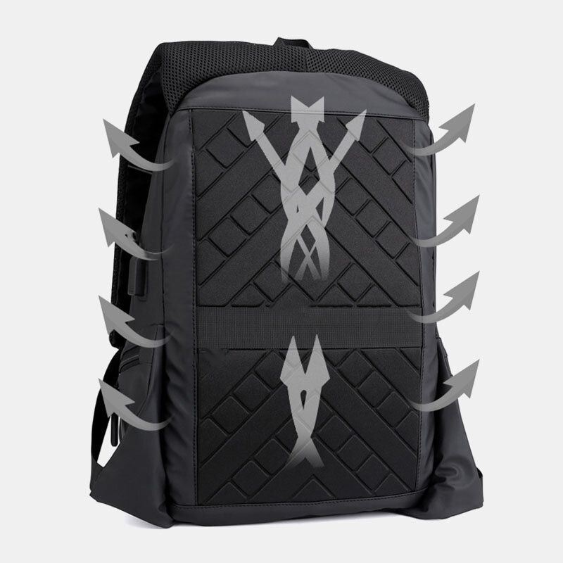 Mężczyźni Ładowanie Usb Outdoor Nylon Travel Wodoodporna Torba Na Laptopa O Dużej Pojemności 13 Cali Torba Podróżna Plecak