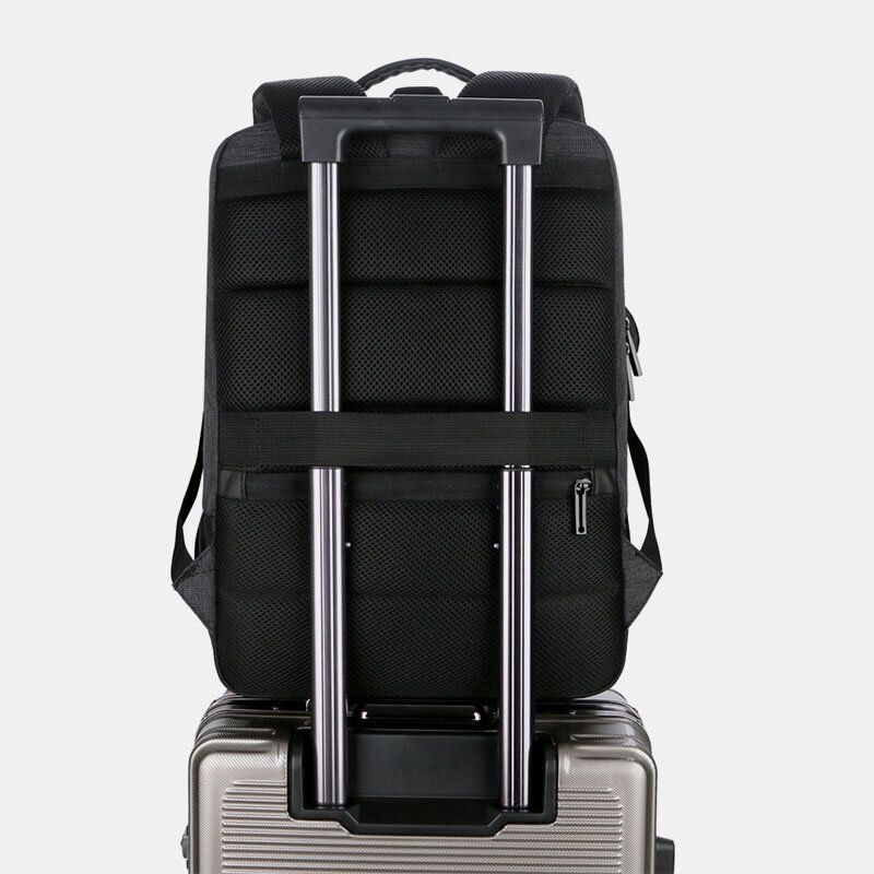 Mężczyźni Oxford 15.6-calowy Laptop Usb Do Ładowania Anti-theft Business Laptop Bag Plecak