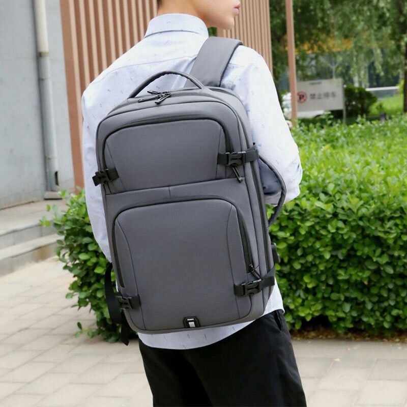 Męska Nylonowa Torba Na Laptopa 14 Cali O Dużej Pojemności Wielowarstwowy Plecak Podróżny Business Casual Z Ładowaniem Usb