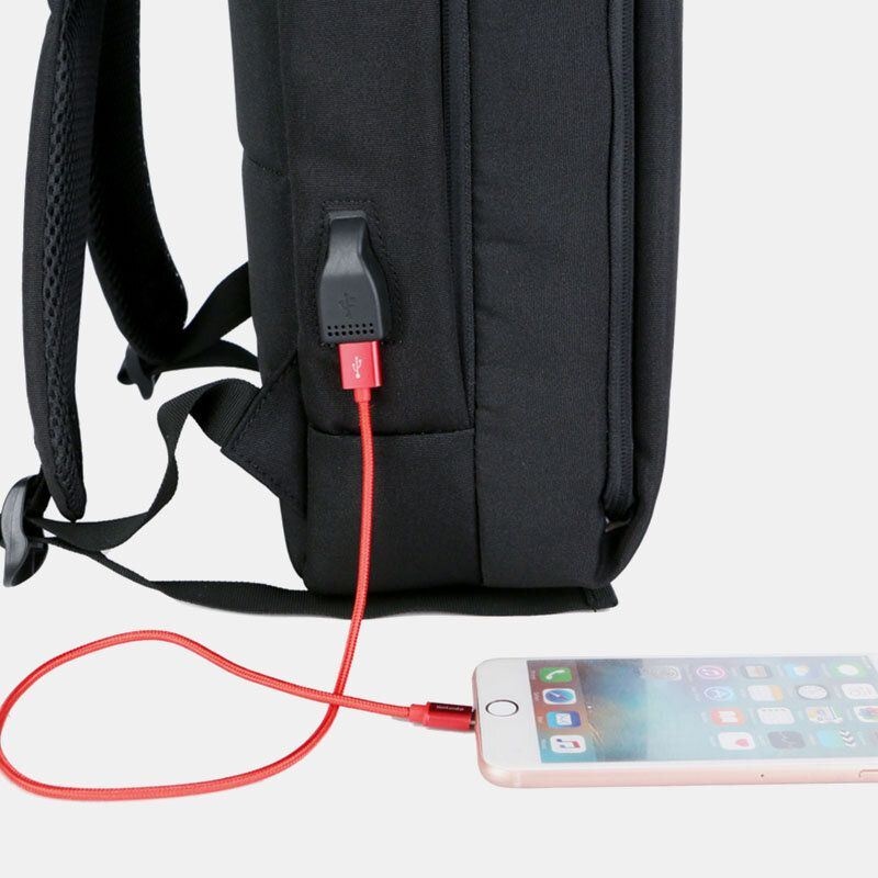 Męska Torba Na Laptopa Z Poliestru Usb Do Ładowania O Dużej Pojemności