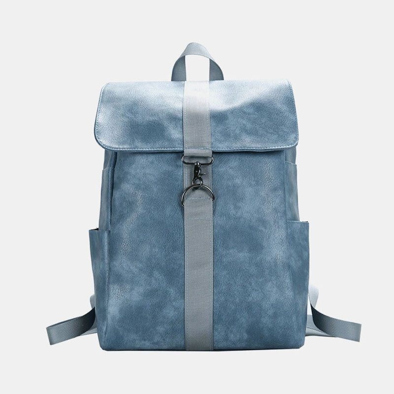 Męski Unisex Faux Leather Retro Duża Pojemność Outdoor 15.6 Cal Laptop Bag School Bag Plecak