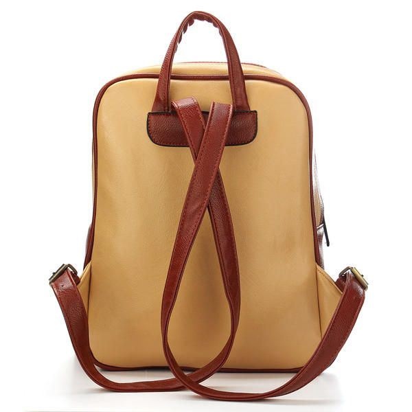 Vintage Kobiety Pu Skórzany Plecak Tornister Torba Na Ramię