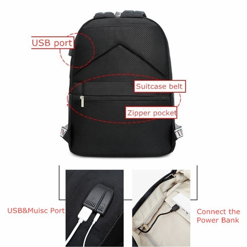 Wodoodporny Antykradzieżowy Damski Plecak Z Portem Usb Podróżna Szkolna Torba Na Ramię
