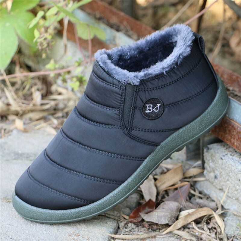 Buty Bj Ciepła Wełniana Podszewka Płaskie Kostki Śniegowce Dla Kobiet