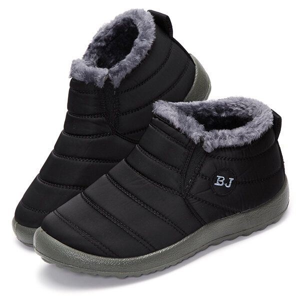 Buty Bj Ciepła Wełniana Podszewka Płaskie Kostki Śniegowce Dla Kobiet