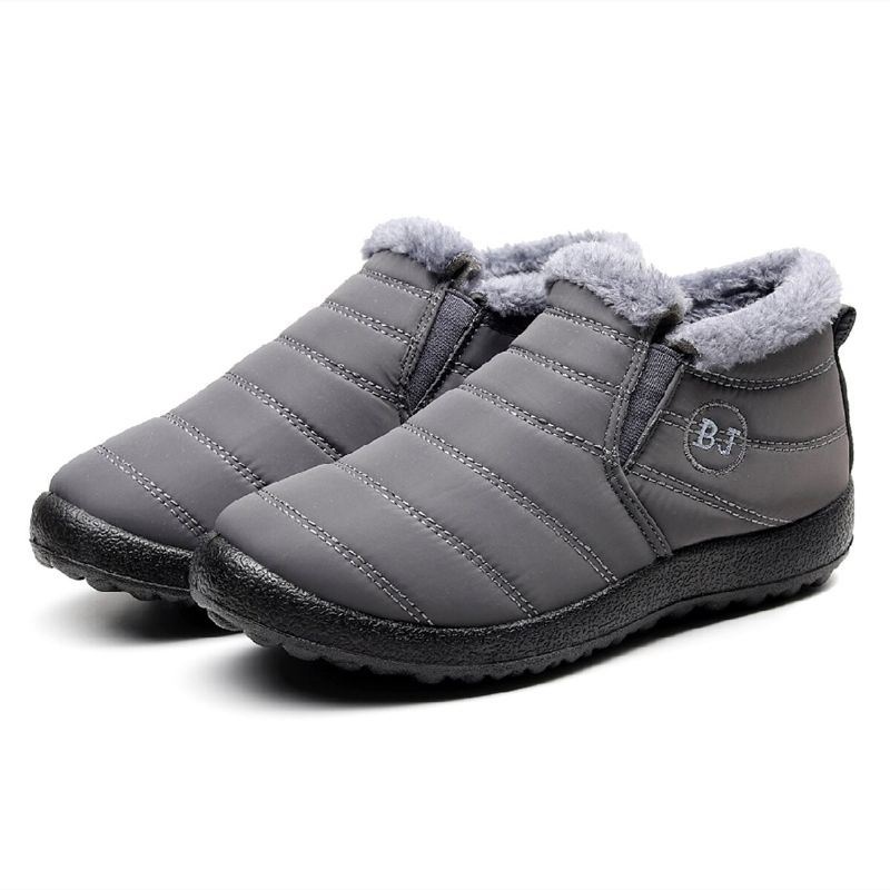 Buty Bj Ciepła Wełniana Podszewka Płaskie Kostki Śniegowce Dla Kobiet