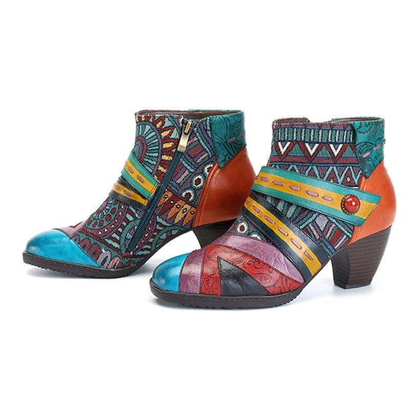 CZeski Wzór Przeszycia Zipper Botki Skórzane Buty Damskie Oryginalne Skórzane Buty