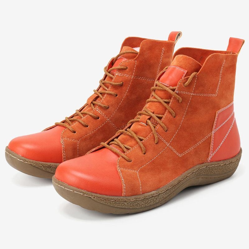 Damskie Retro Spicing Casual Lace Up Antypoślizgowe Botki