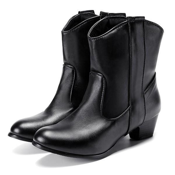 Duże Rozmiary Damskie Krótkie Buty Casual Outdoor High Heel Comfortableboots