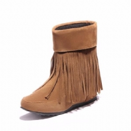 Duże Rozmiary Damskie Zamszowe Buty Outdoor Casual Fashion Frędzle Wygodne Krótkie Buty