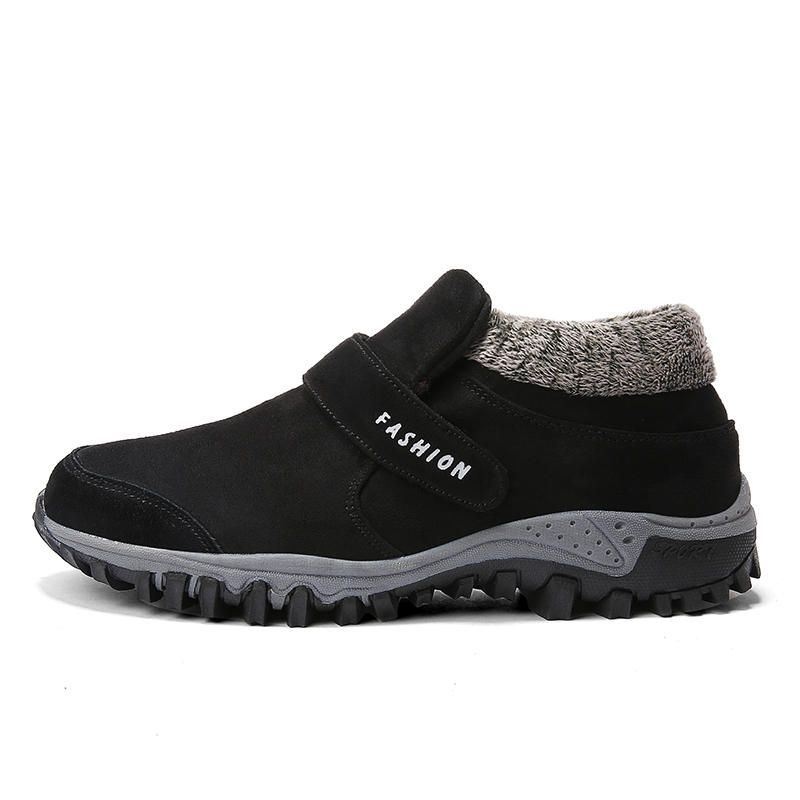 Duże Rozmiary Męskie Miękkie Ciepłe Podszewka Hook Loop Snow Boots
